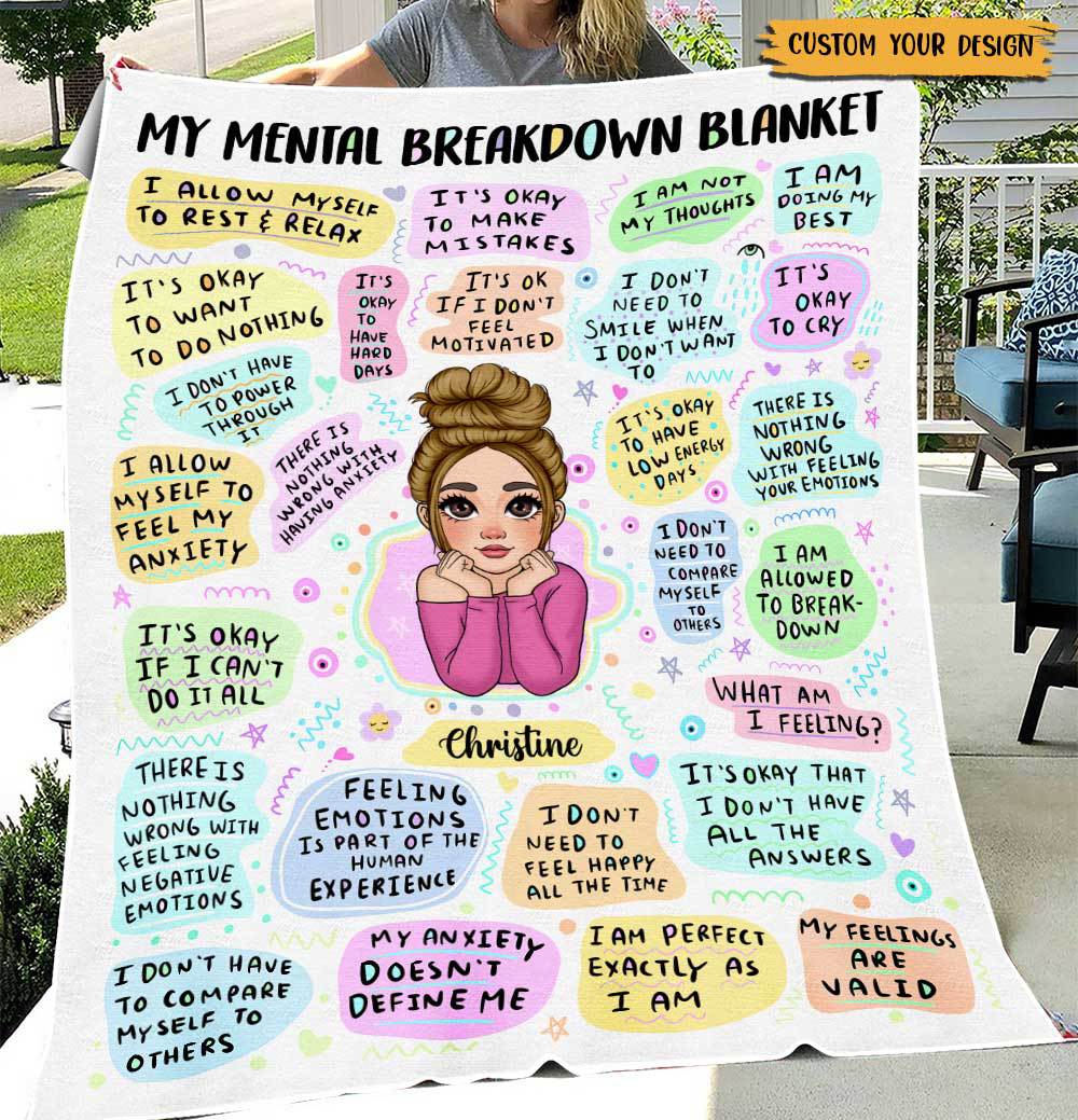My Mental Breakdown - Personalized Blanket - Best Gift For Mom, Dad, Daughter, Son, Friend, Husband, Wife - Giftago
