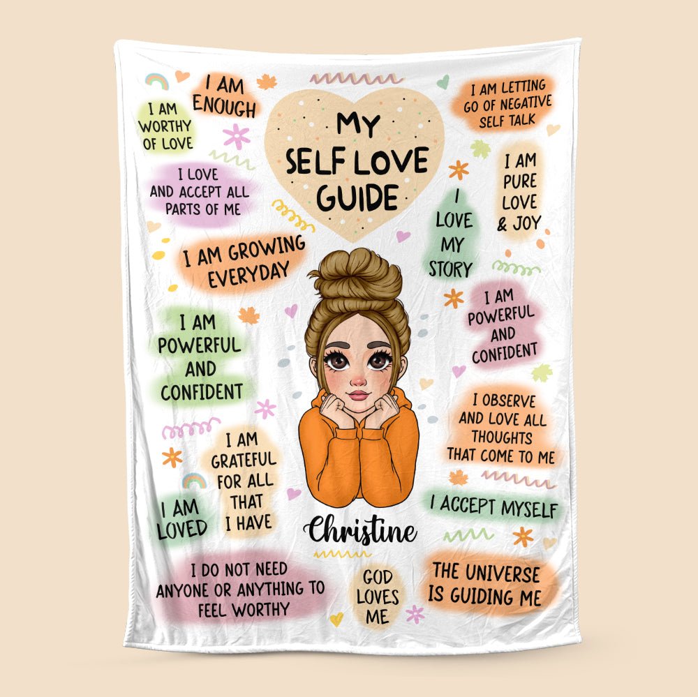 Personalized Blanket -  My Self Love Guide - Best Gift For Autumn Season - Giftago