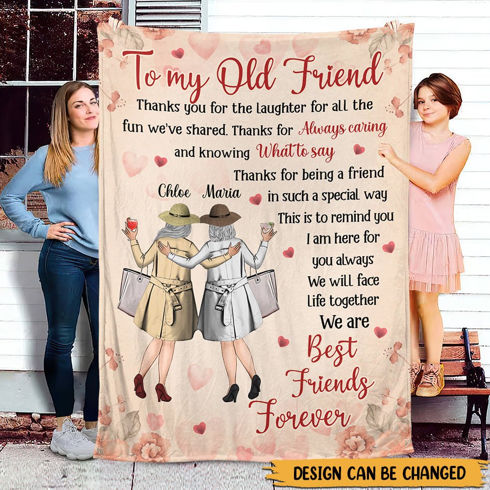 To My Old Friend - Personalized Blanket - Best Gift For Friend - Giftago