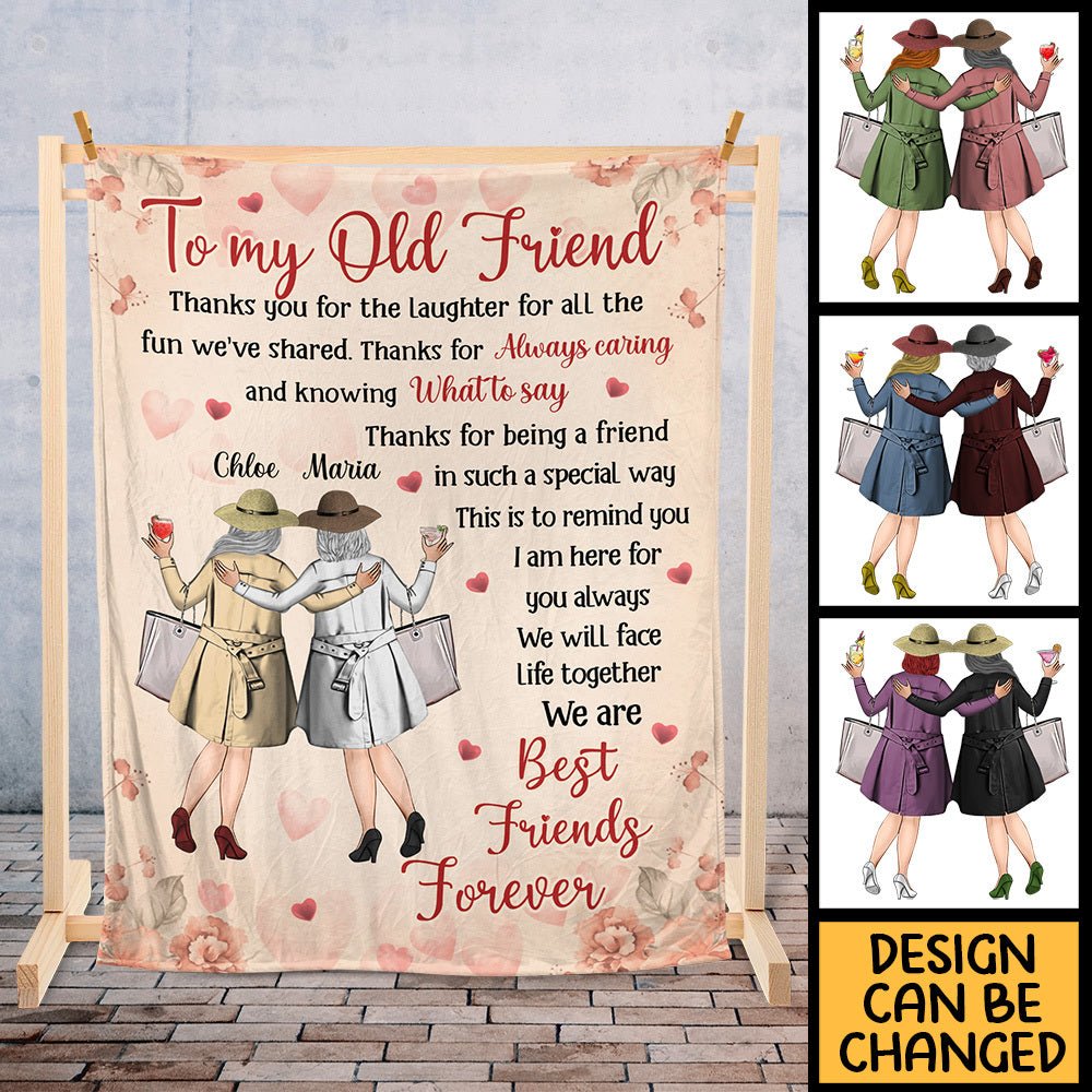 To My Old Friend - Personalized Blanket - Best Gift For Friend - Giftago