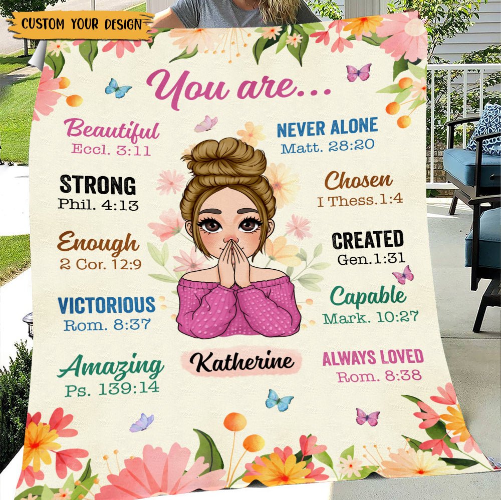 You Are Beautiful - Personalized Blanket - Best Gift For Mom, Daughter, Sister, Friend, Wife - Giftago