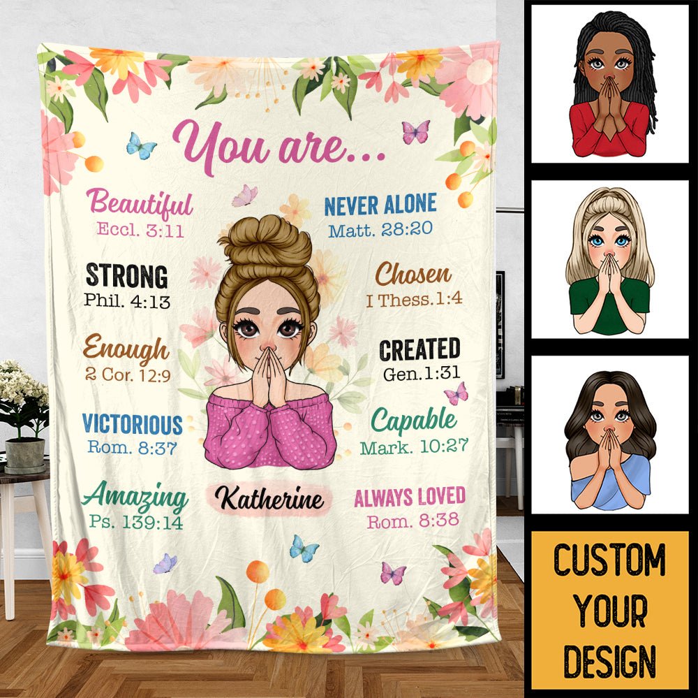 You Are Beautiful - Personalized Blanket - Best Gift For Mom, Daughter, Sister, Friend, Wife - Giftago