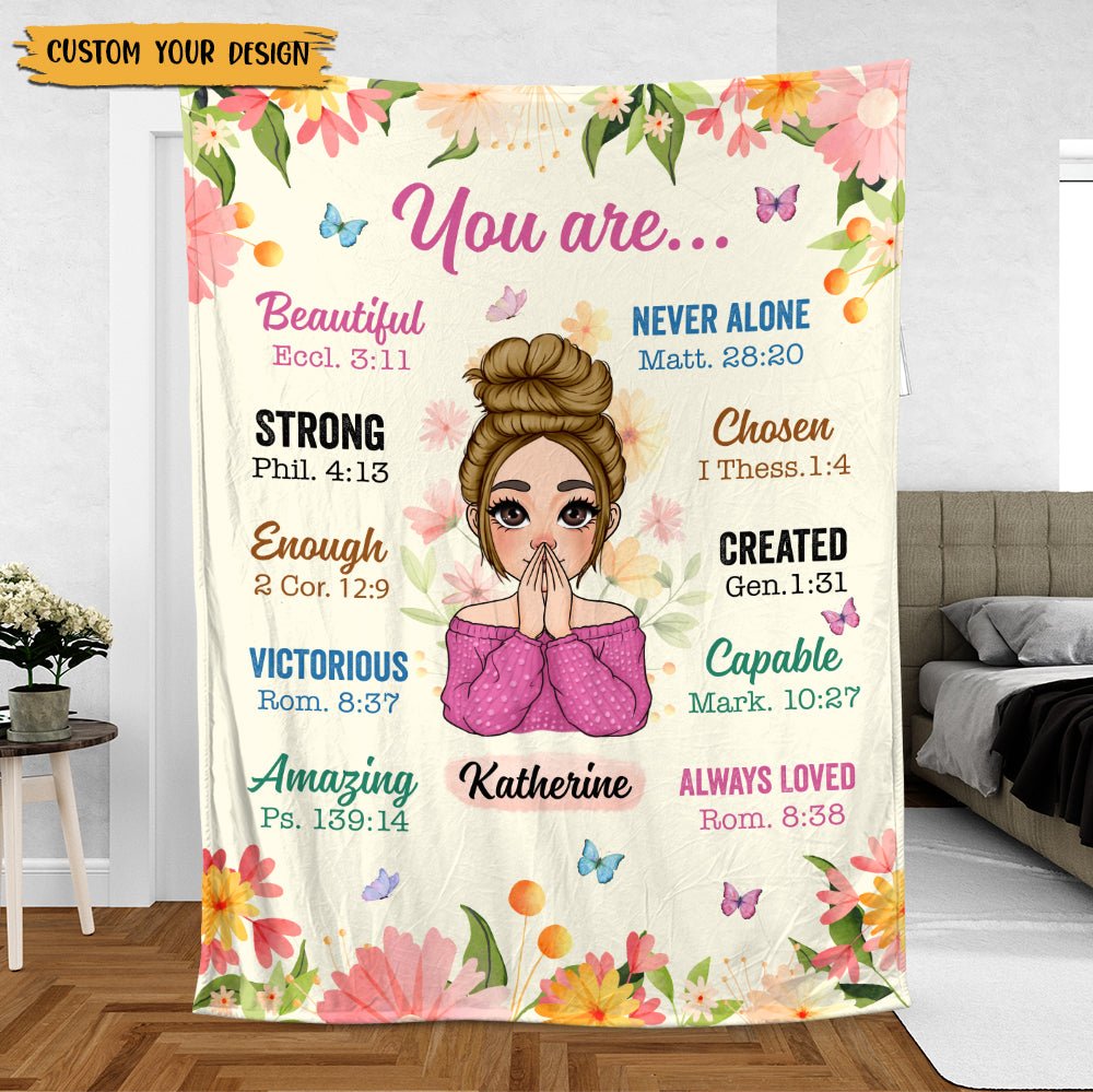 You Are Beautiful - Personalized Blanket - Best Gift For Mom, Daughter, Sister, Friend, Wife - Giftago