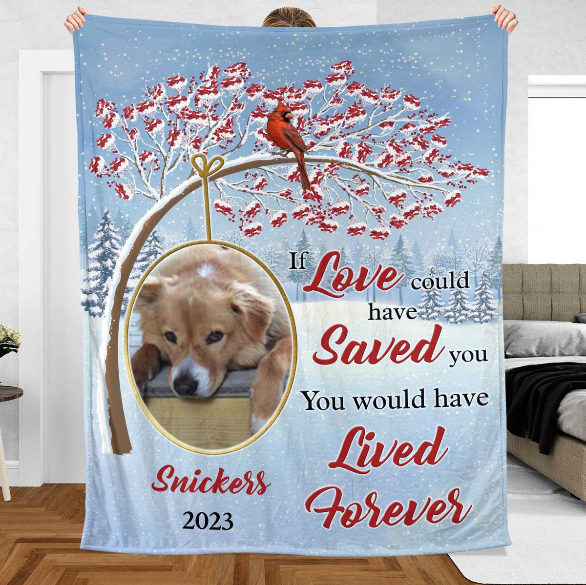 Pet Memorial Photo (Version 2) - Personalized Blanket - Best Gift For Pet Lovers - Giftago