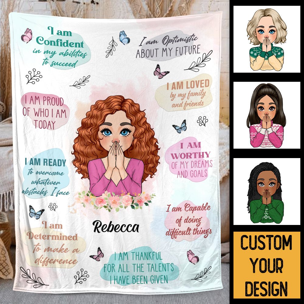 Positive Mindset - Personalized Blanket - Meaningful Gift For Christmas, For Birthday - Giftago