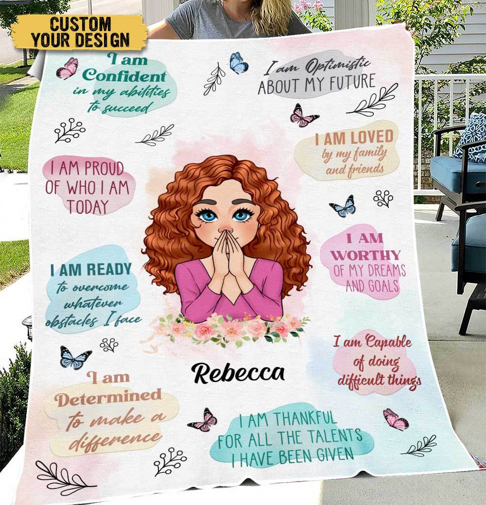 Positive Mindset - Personalized Blanket - Meaningful Gift For Christmas, For Birthday - Giftago