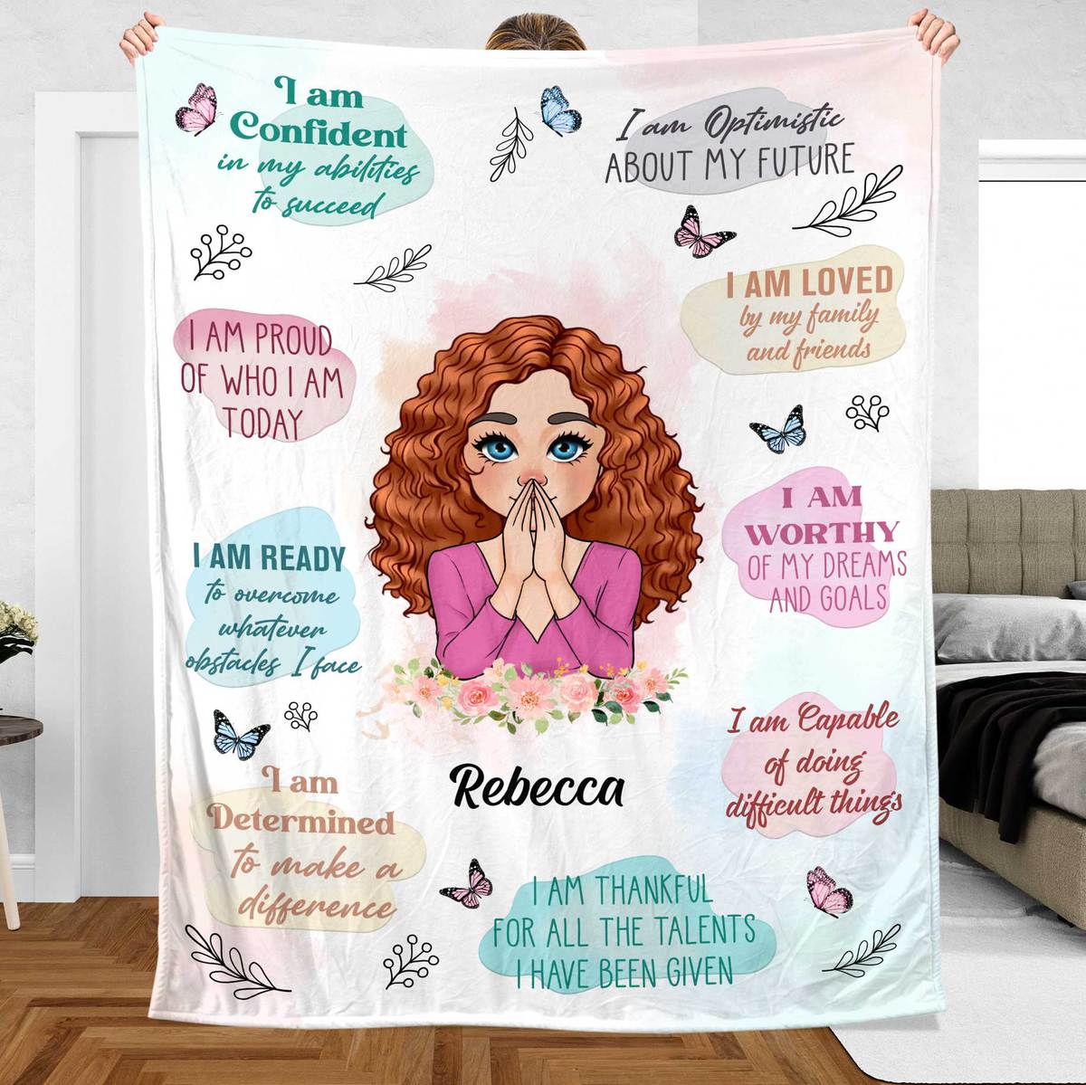 Positive Mindset - Personalized Blanket - Meaningful Gift For Christmas, For Birthday - Giftago