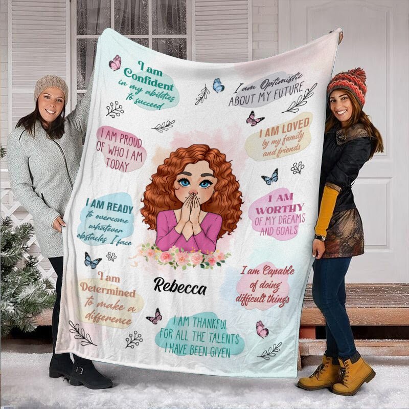 Positive Mindset - Personalized Blanket - Meaningful Gift For Christmas, For Birthday - Giftago