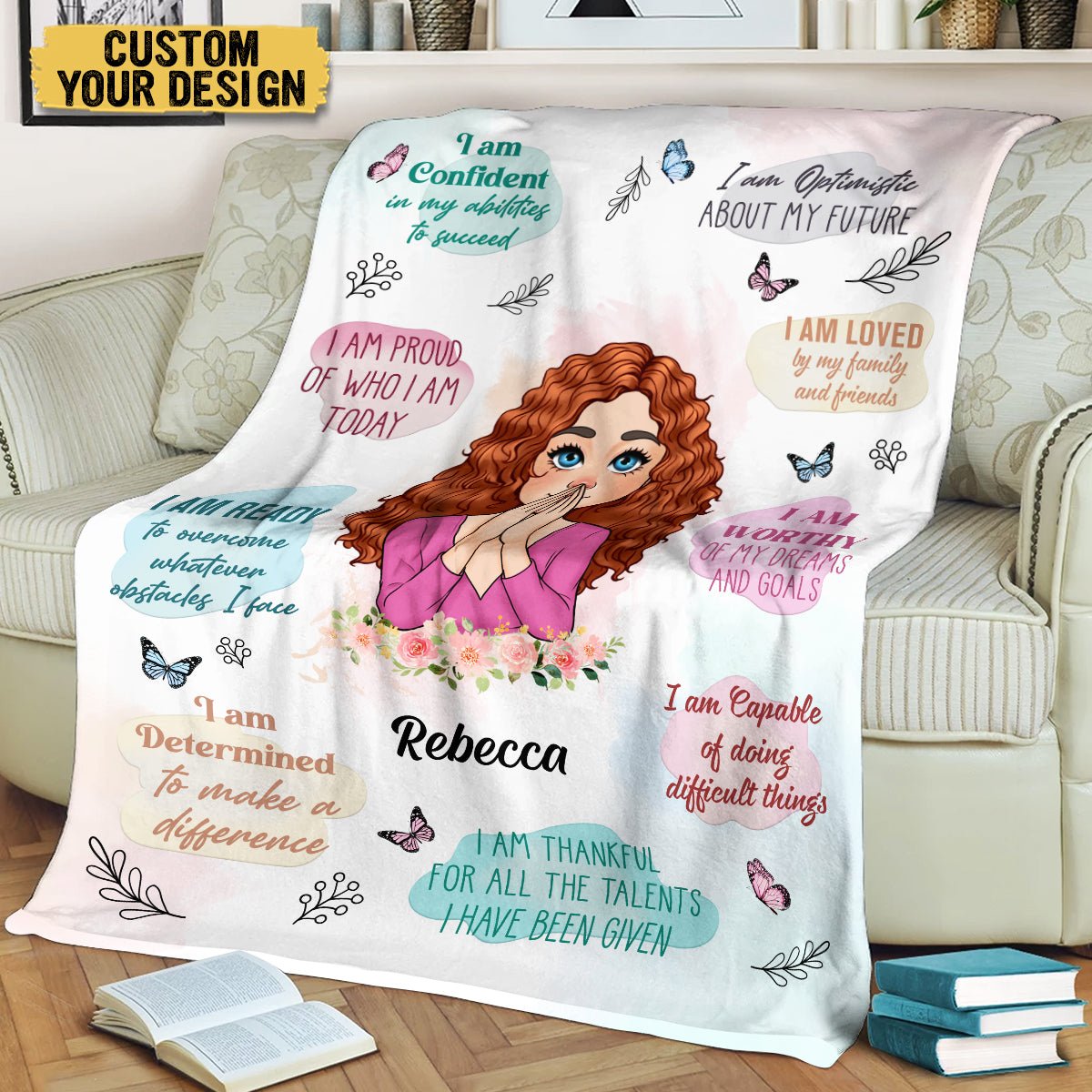 Positive Mindset - Personalized Blanket - Meaningful Gift For Christmas, For Birthday - Giftago