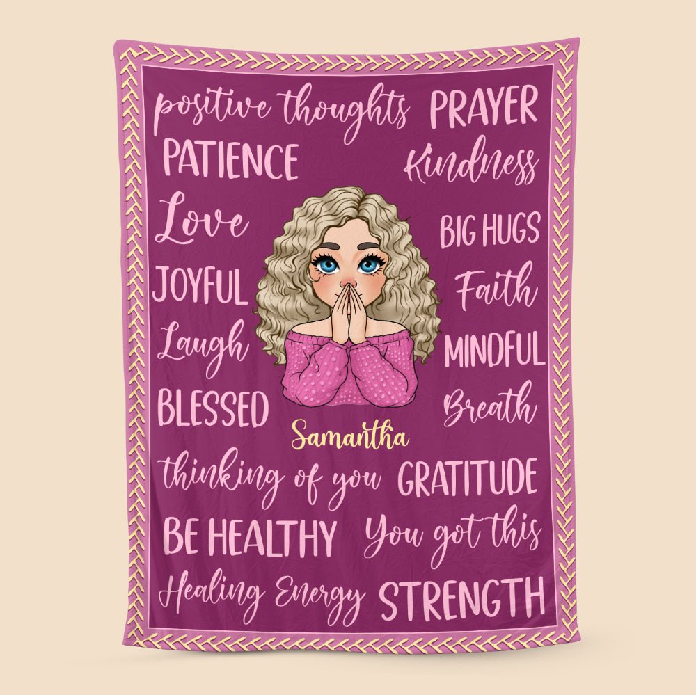 Positive Words - Personalized Blanket - Meaningful Gift For Christmas, For Birthday - Giftago