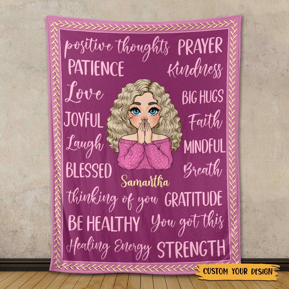 Positive Words - Personalized Blanket - Meaningful Gift For Christmas, For Birthday - Giftago