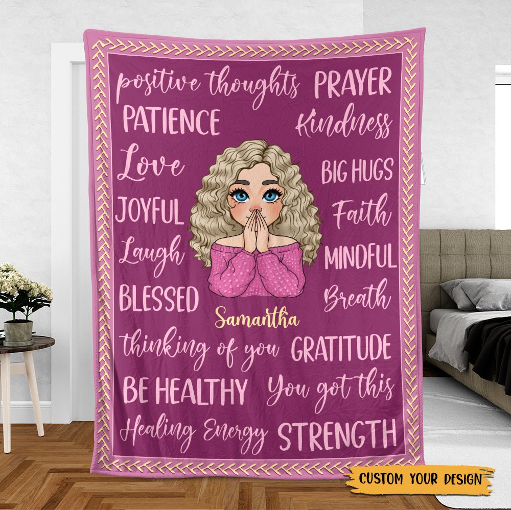 Positive Words - Personalized Blanket - Meaningful Gift For Christmas, For Birthday - Giftago