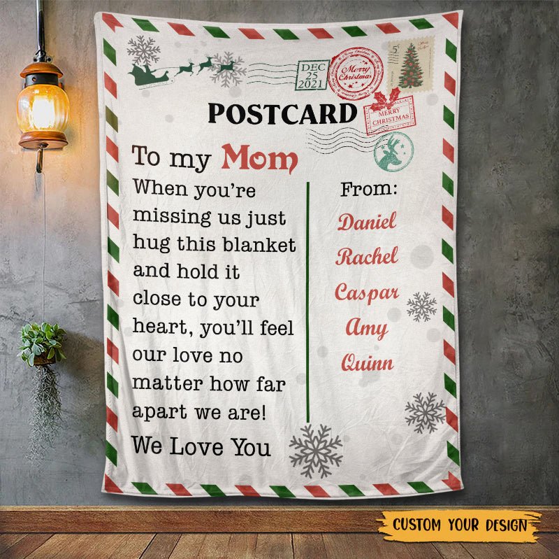 Postcard To My Mom - Personalized Blanket - Best Gift For Mother - Giftago