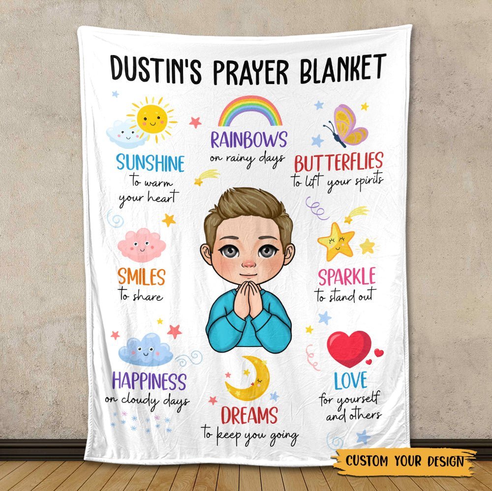 Prayer Blanket (For Kid) - Personalized Blanket - Meaningful Gift For Christmas, For Birthday - Giftago
