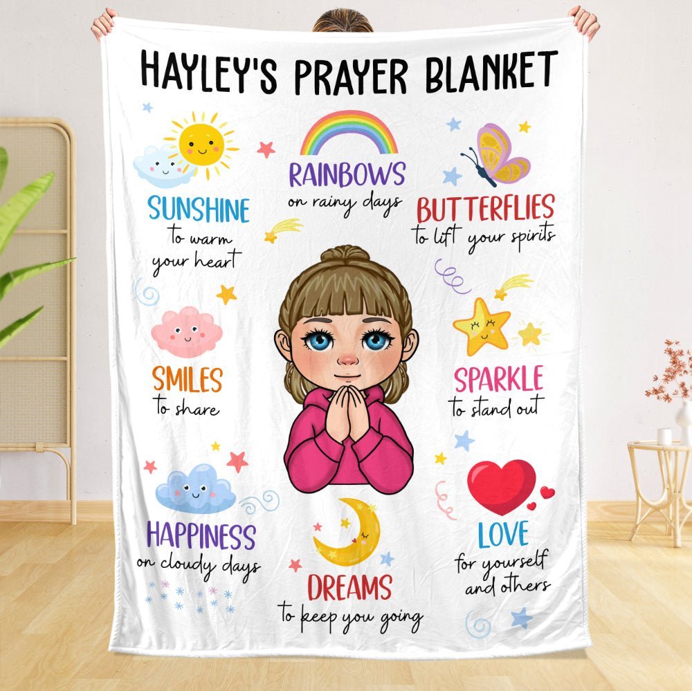 Prayer Blanket (For Kid) - Personalized Blanket - Meaningful Gift For Christmas, For Birthday - Giftago