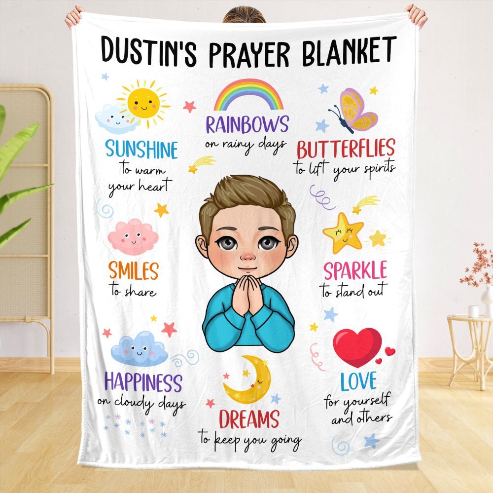 Prayer Blanket (For Kid) - Personalized Blanket - Meaningful Gift For Christmas, For Birthday - Giftago