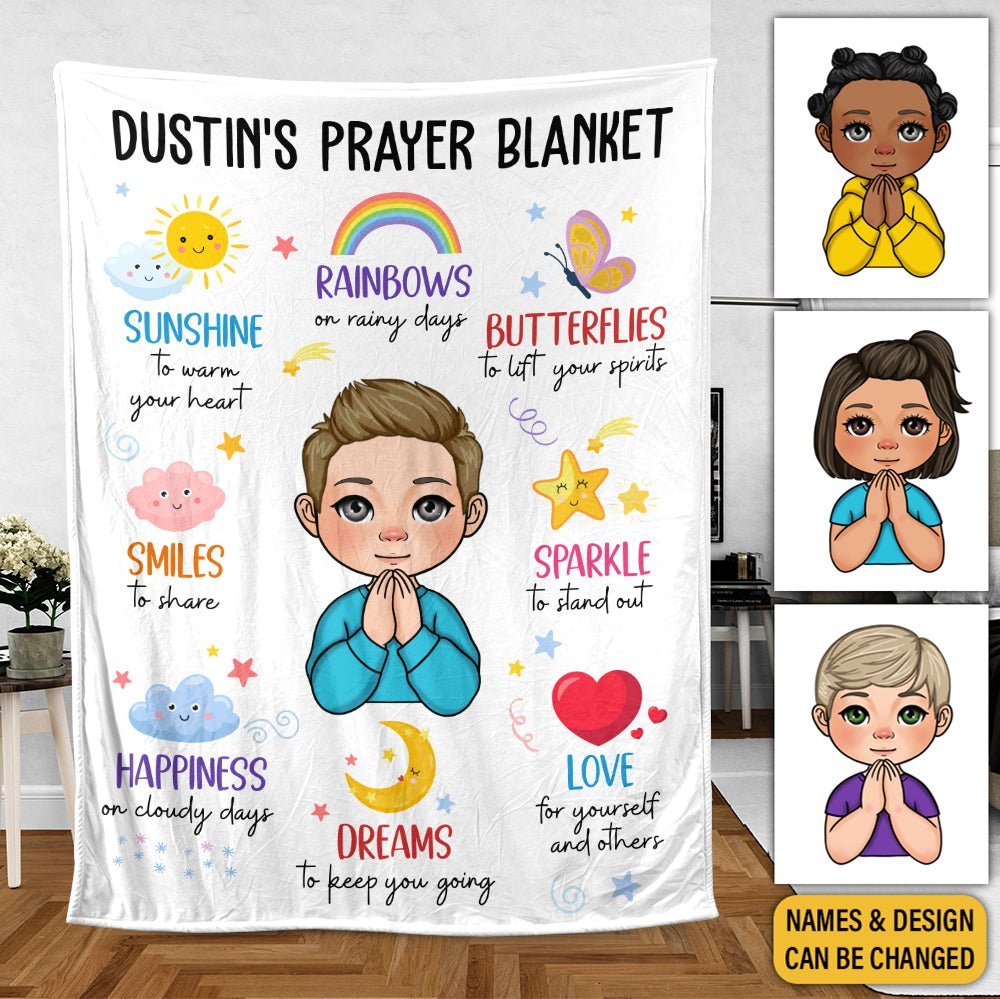 Prayer Blanket (For Kid) - Personalized Blanket - Meaningful Gift For Christmas, For Birthday - Giftago