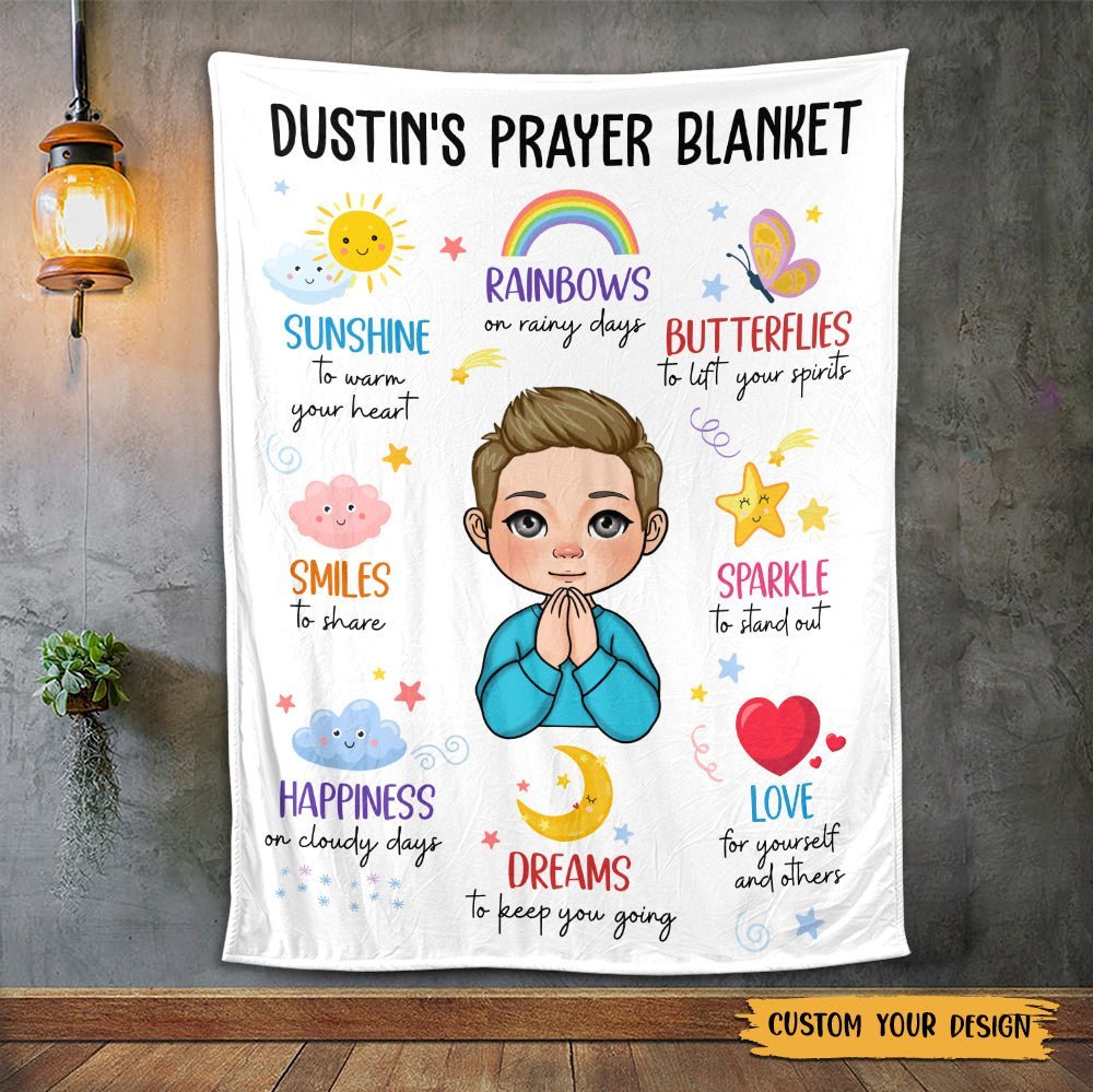 Prayer Blanket (For Kid) - Personalized Blanket - Meaningful Gift For Christmas, For Birthday - Giftago