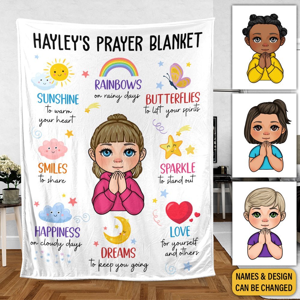 Prayer Blanket (For Kid) - Personalized Blanket - Meaningful Gift For Christmas, For Birthday - Giftago