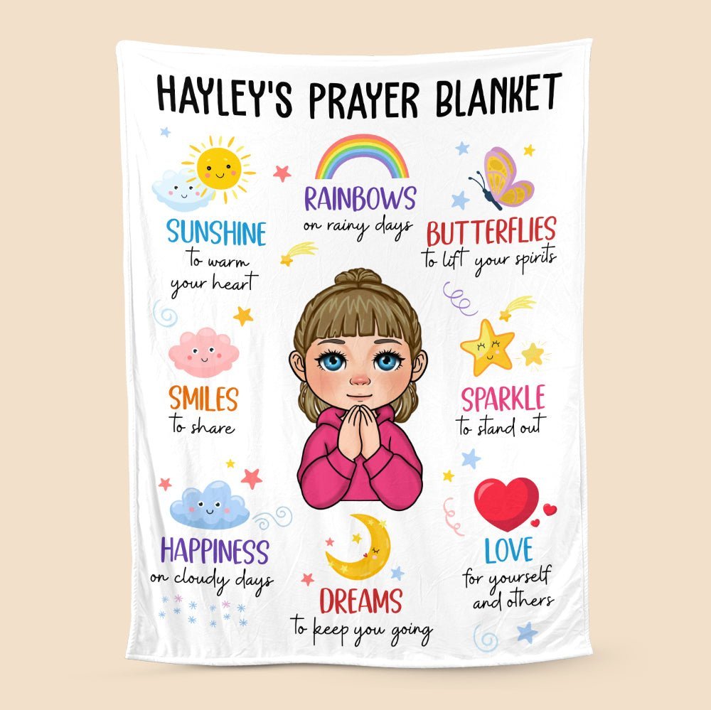 Prayer Blanket (For Kid) - Personalized Blanket - Meaningful Gift For Christmas, For Birthday - Giftago