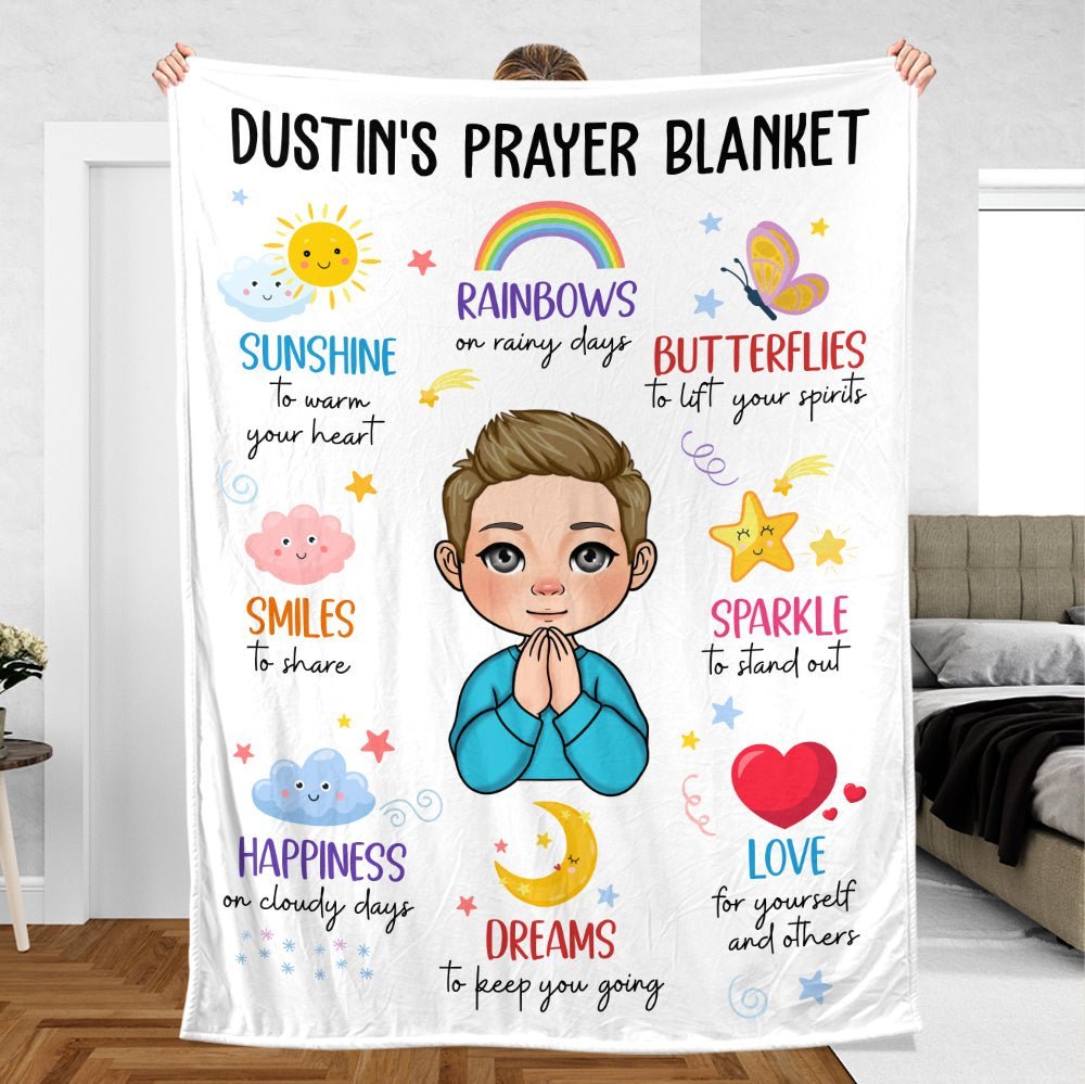 Prayer Blanket (For Kid) - Personalized Blanket - Meaningful Gift For Christmas, For Birthday - Giftago