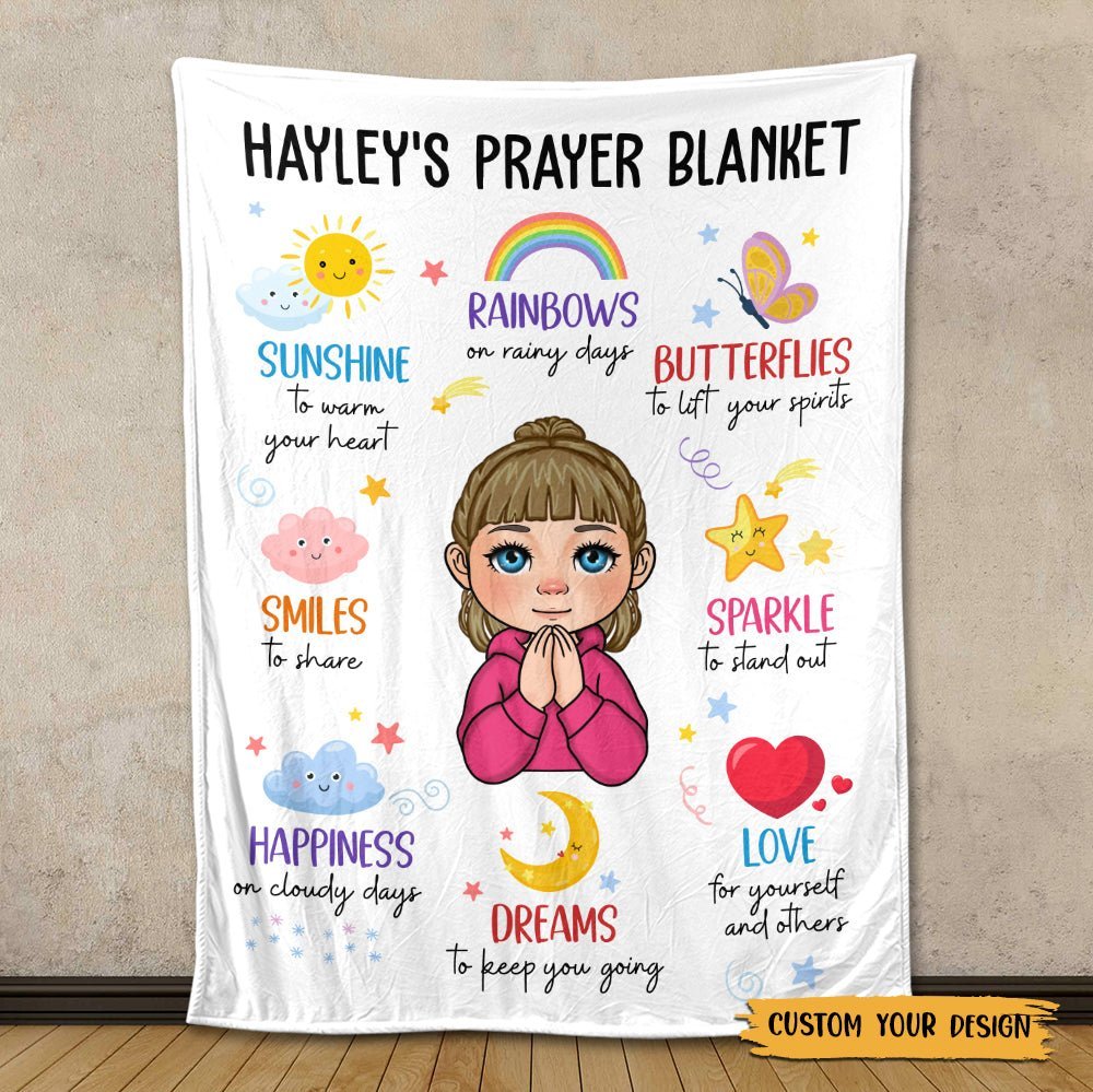Prayer Blanket (For Kid) - Personalized Blanket - Meaningful Gift For Christmas, For Birthday - Giftago