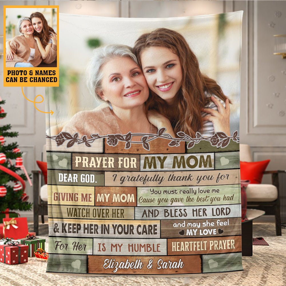 Prayer For My Mom - Personalized Blanket - Meaningful Gift For Birthday - Giftago