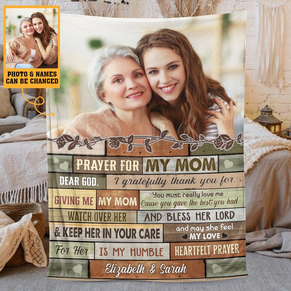 Prayer For My Mom - Personalized Blanket - Meaningful Gift For Birthday - Giftago