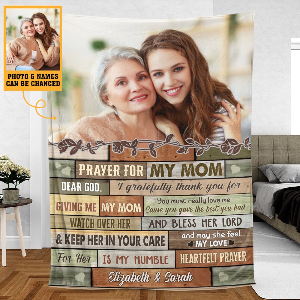 Prayer For My Mom - Personalized Blanket - Meaningful Gift For Birthday - Giftago