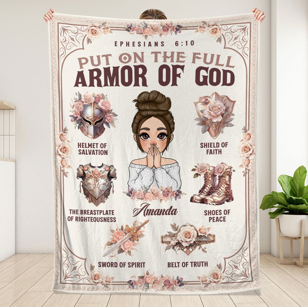 Put On the Full Armor Of God Blanket - Personalized Blanket