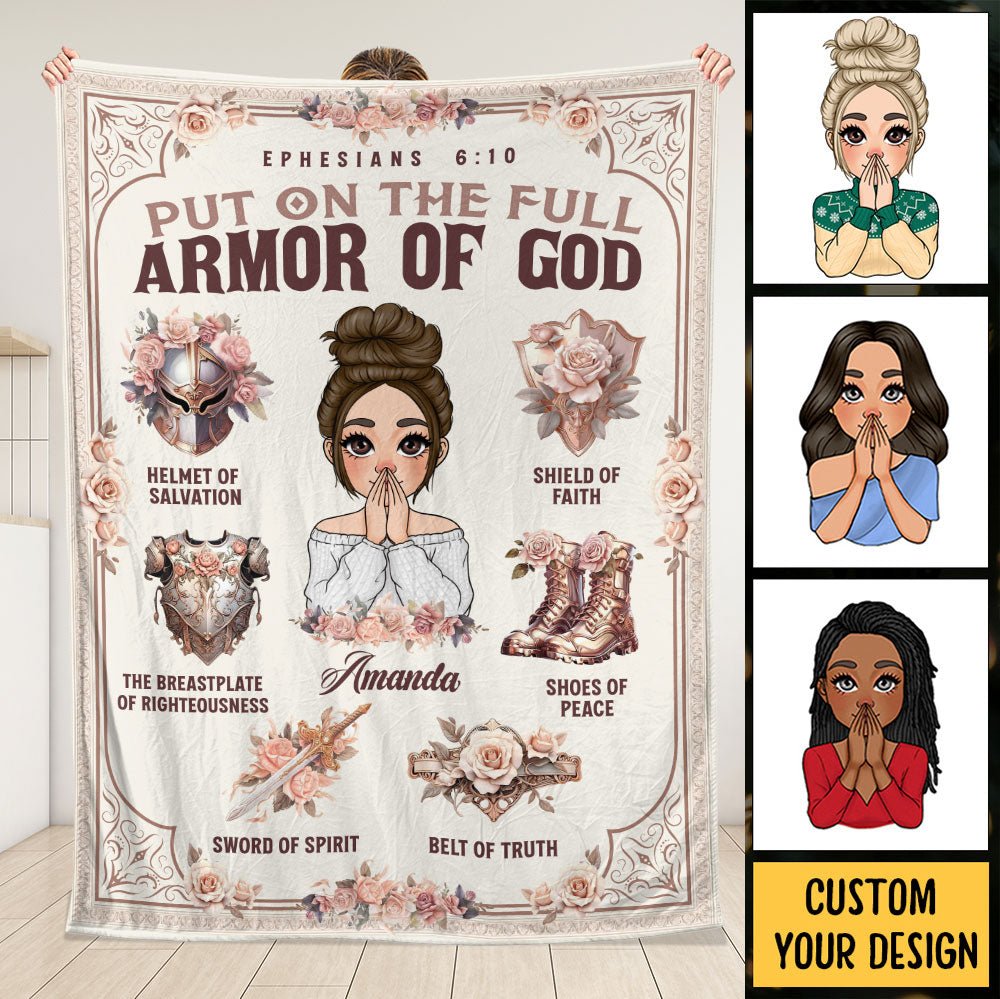 Put On the Full Armor Of God Blanket - Personalized Blanket