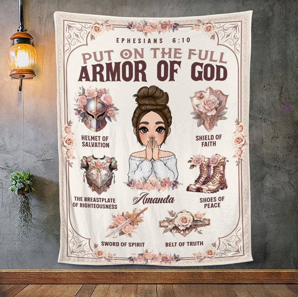 Put On the Full Armor Of God Blanket - Personalized Blanket
