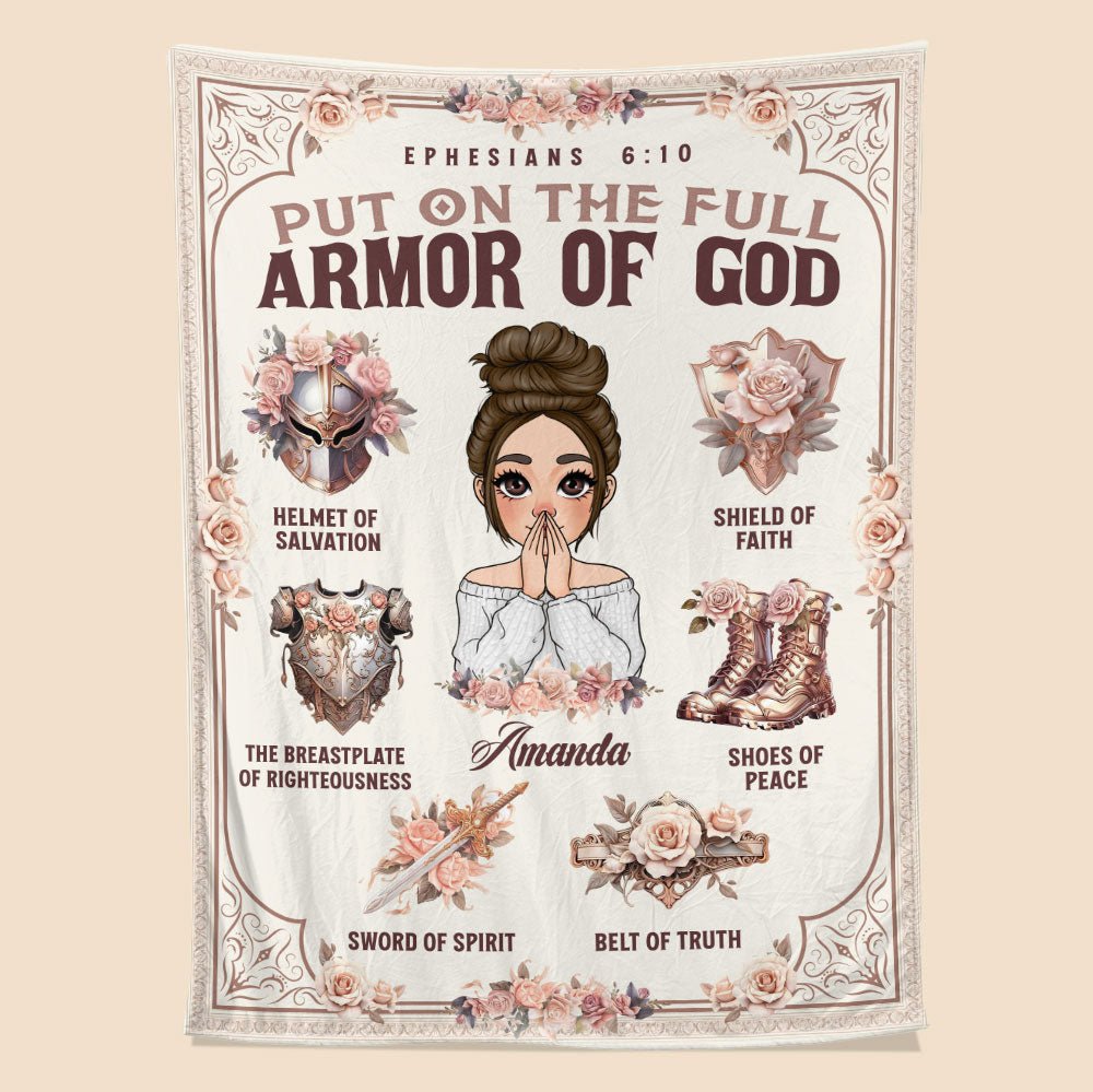 Put On the Full Armor Of God Blanket - Personalized Blanket