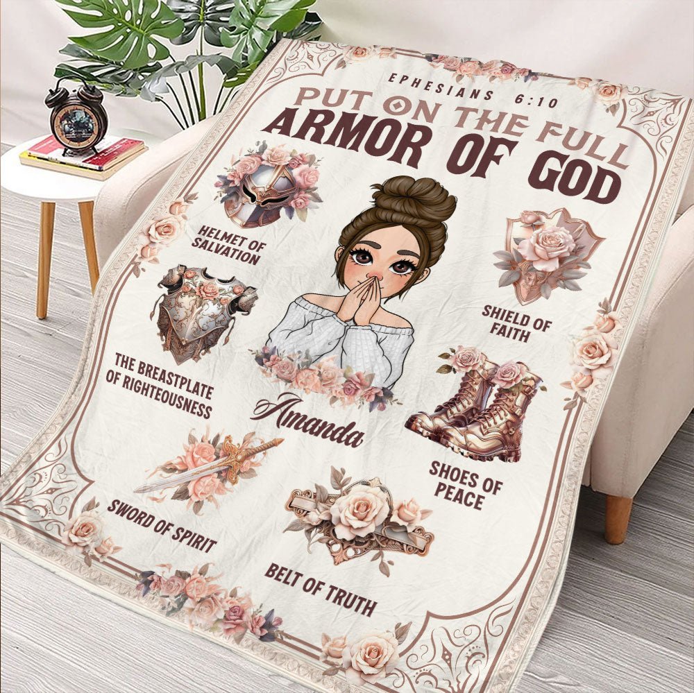 Put On the Full Armor Of God Blanket - Personalized Blanket