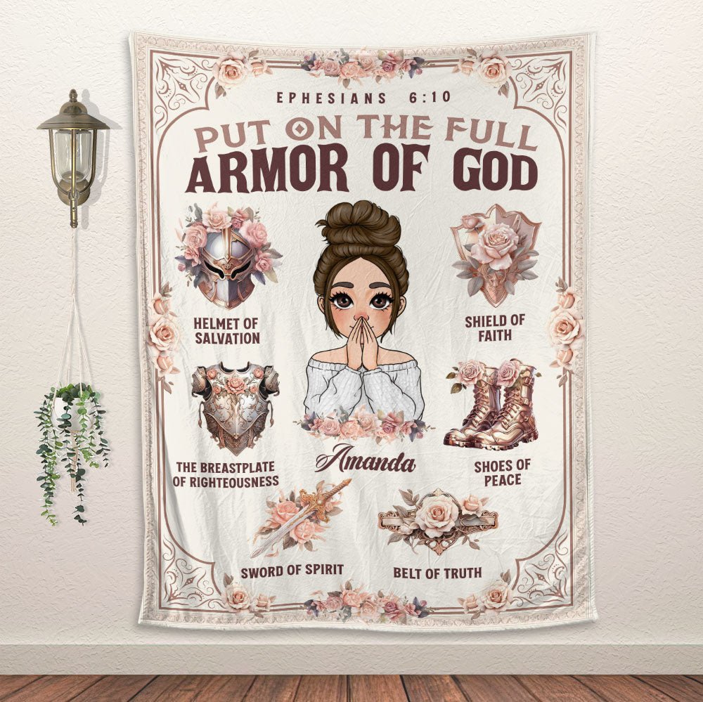 Put On the Full Armor Of God Blanket - Personalized Blanket