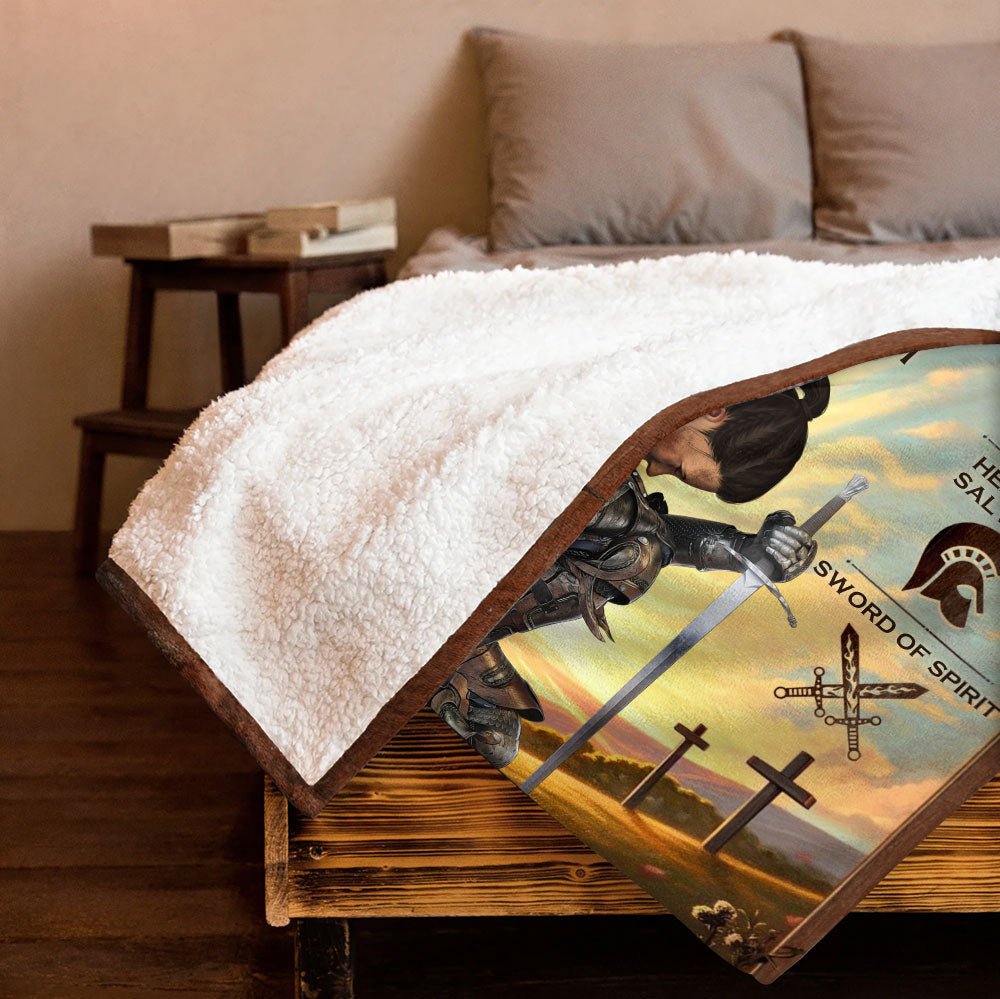Put On The Full Armor Of God - Personalized Blanket