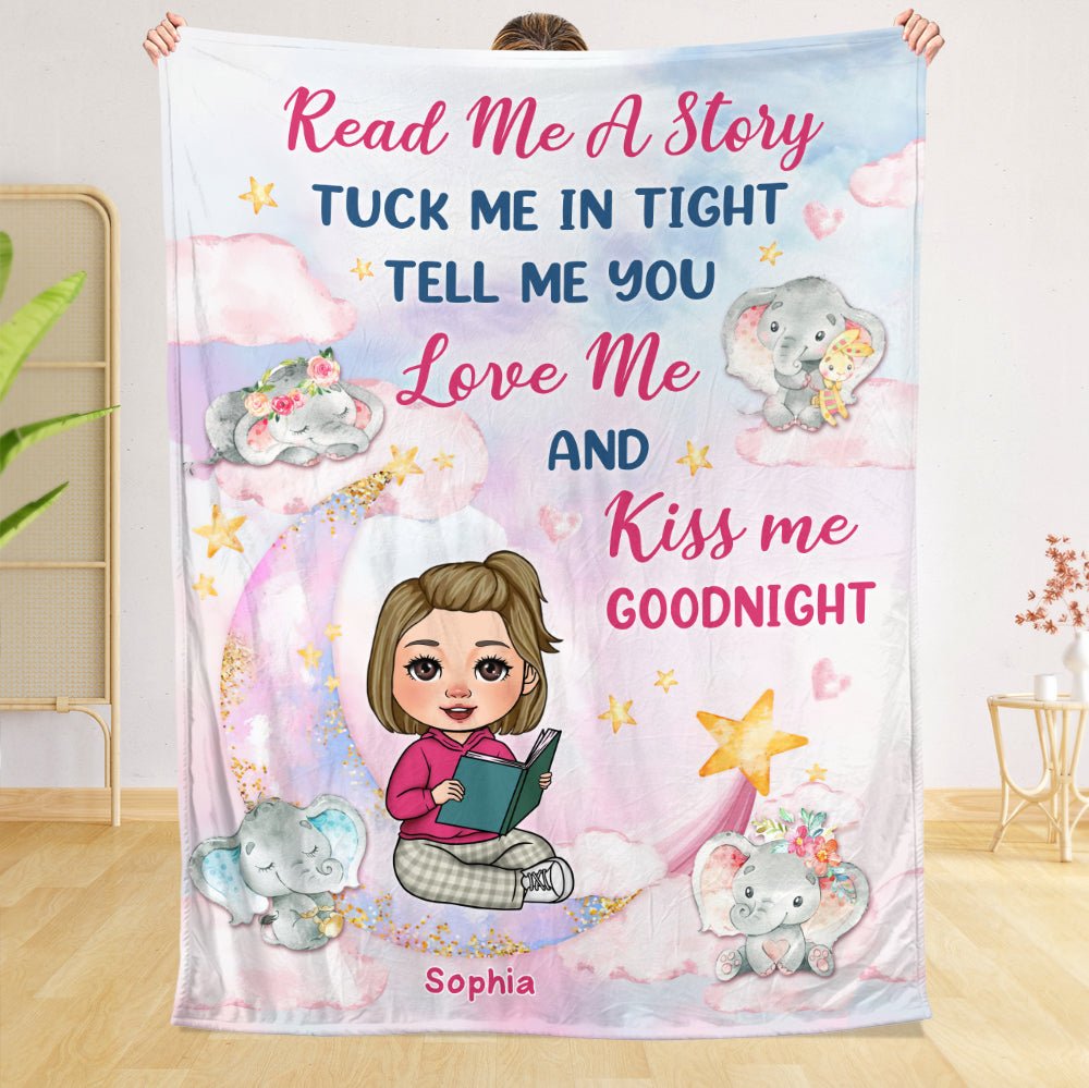 Read Me A Story - Personalized Blanket - Thoughtful Gift For Birthday, Christmas - Giftago