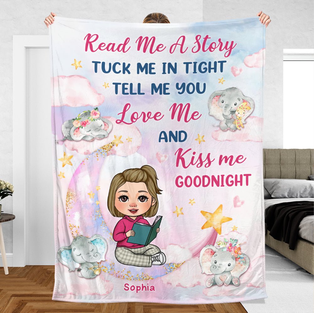 Read Me A Story - Personalized Blanket - Thoughtful Gift For Birthday, Christmas - Giftago
