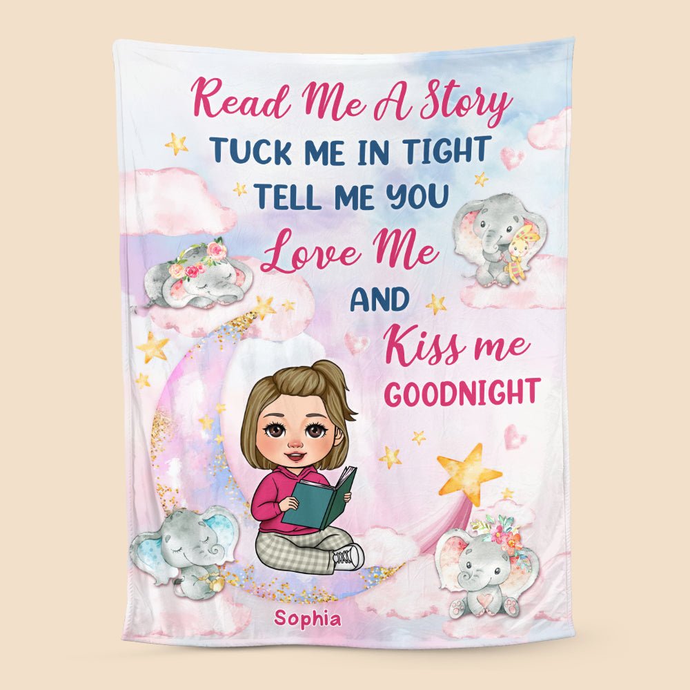 Read Me A Story - Personalized Blanket - Thoughtful Gift For Birthday, Christmas - Giftago
