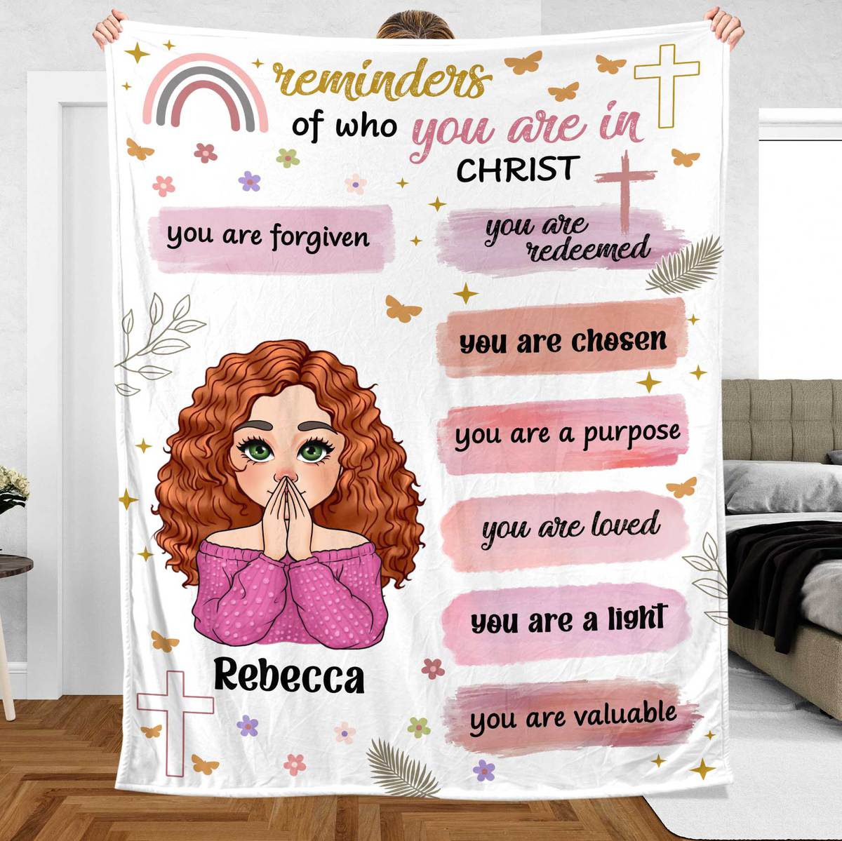 Reminders Of Who You Are - Personalized Blanket - Meaningful Gift For Christmas, For Birthday - Giftago