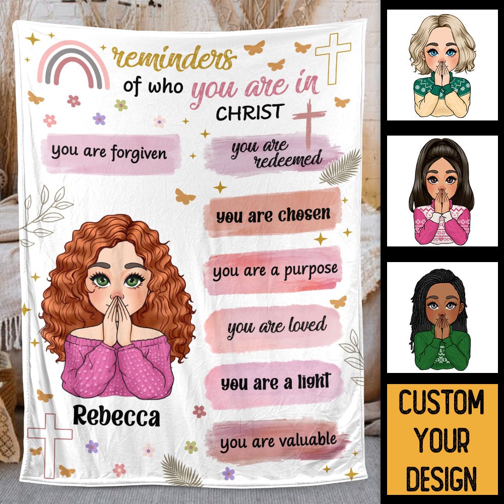 Reminders Of Who You Are - Personalized Blanket - Meaningful Gift For Christmas, For Birthday - Giftago
