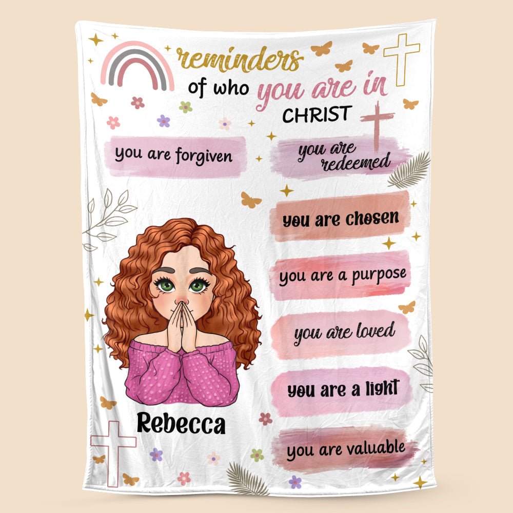 Reminders Of Who You Are - Personalized Blanket - Meaningful Gift For Christmas, For Birthday - Giftago