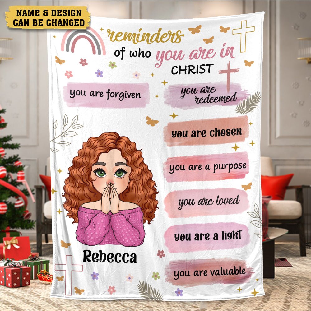 Reminders Of Who You Are - Personalized Blanket - Meaningful Gift For Christmas, For Birthday - Giftago