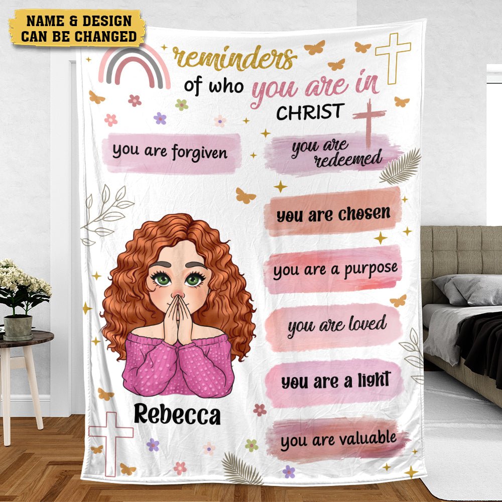 Reminders Of Who You Are - Personalized Blanket - Meaningful Gift For Christmas, For Birthday - Giftago