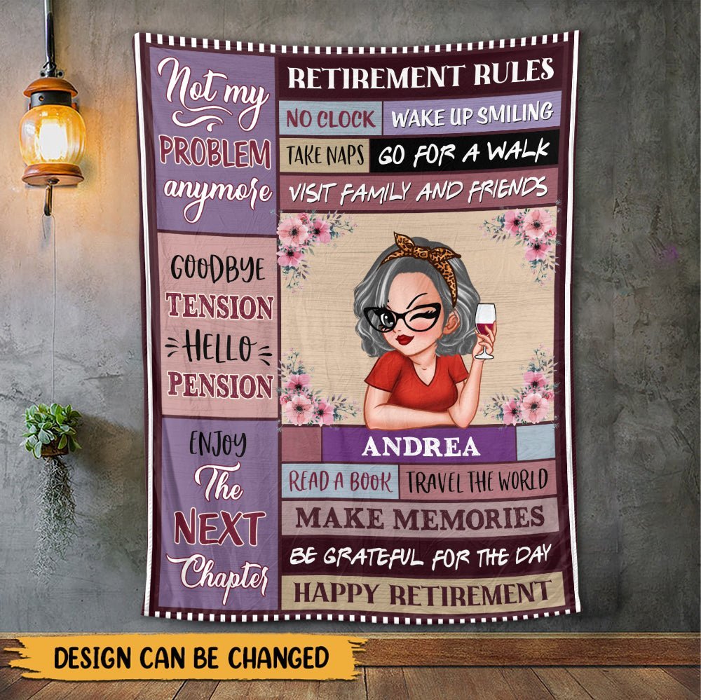 Retirement Rules - Personalized Blanket - Giftago