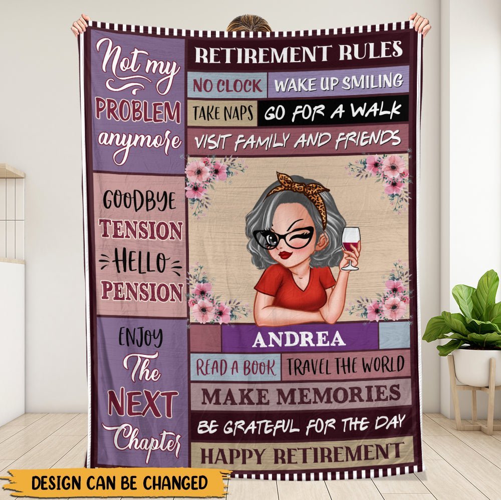 Retirement Rules - Personalized Blanket - Giftago