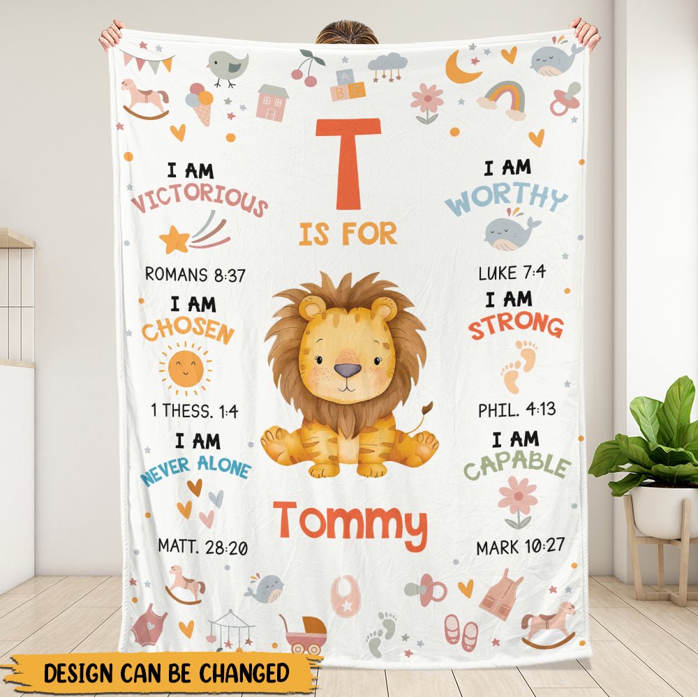 Safari Animals Baby Name Blanket - Personalized Blanket