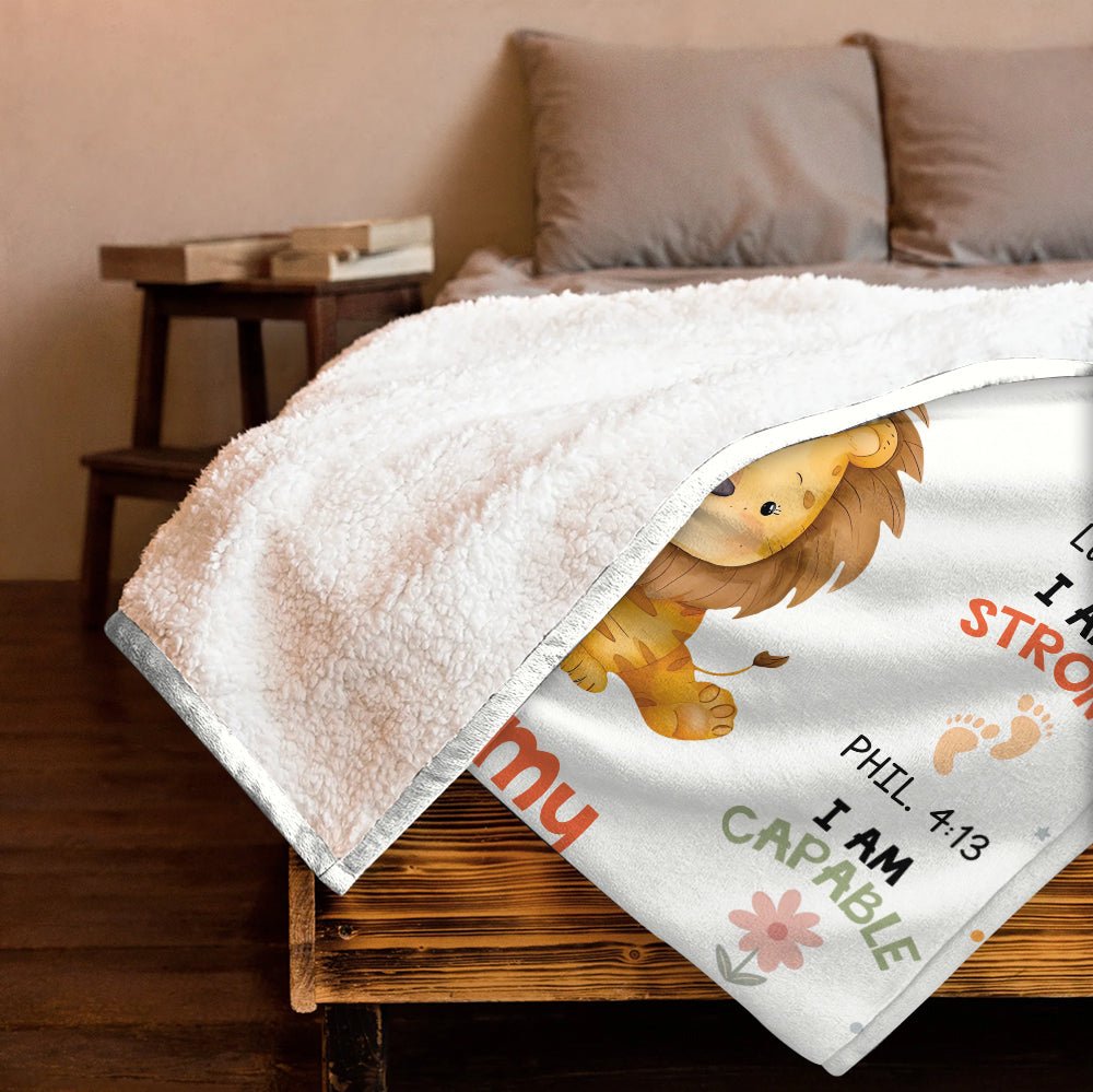 Safari Animals Baby Name Blanket - Personalized Blanket