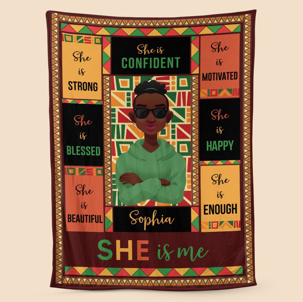 She Is Me - Personalized Blanket - Best Gift For Mother, For Grandma - Giftago