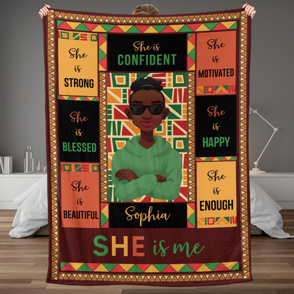 She Is Me - Personalized Blanket - Best Gift For Mother, For Grandma - Giftago